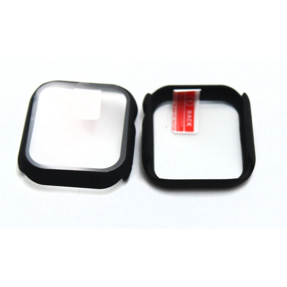 Misxi 2-Pack Black Hard Case for Apple Watch Series 9 8 7 45mm Screen Protector